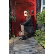 GC Shoes Foldover Ankle Boots for Women, Plush Cuff Low Heel Vegan Leather