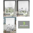 thumbnail image 4 of Black Spring Floral Tie Up Curtains for Kitchen Bathroom Bedroom Windows 63 Inch Length, Summer Botanical Butterfly Modern Balloon Drape Curtains Shade Rod Pocket Drapery Curtain Panel, 52"x63", 4 of 7