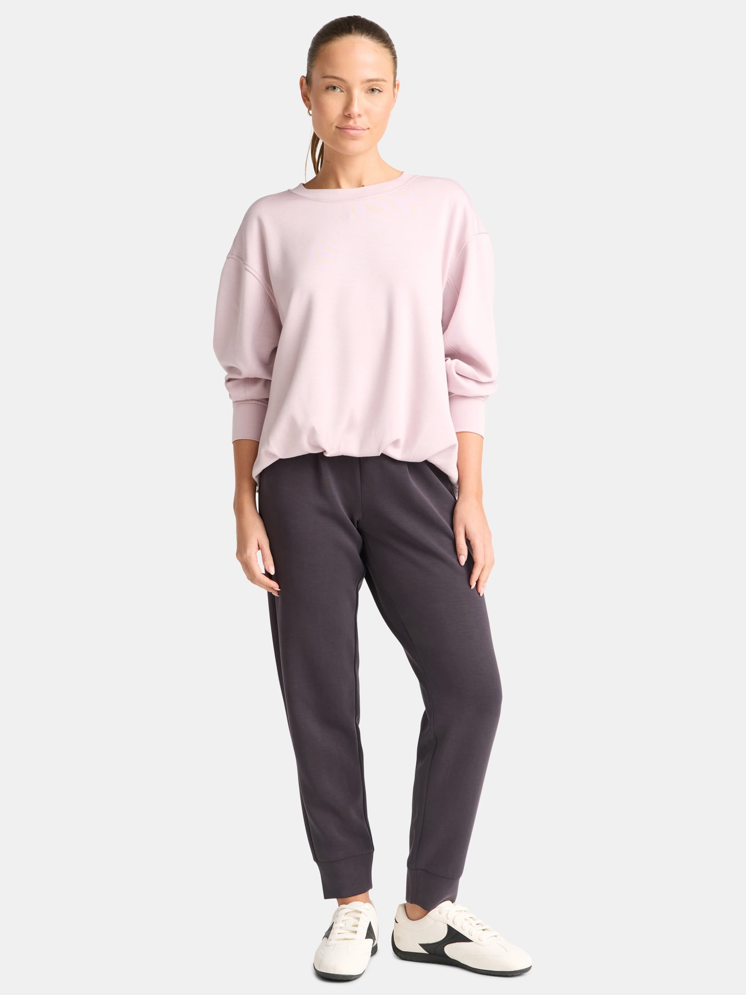Avia Women's Knit Bubble Top with Long Sleeves, Sizes XS-XXXL