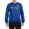 thumbnail image 2 of Wild Bobby, King Gold Script, Pop Culture, Unisex Crewneck Graphic Sweatshirt, Royal, Medium, 2 of 4