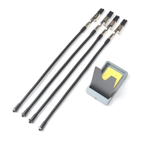 Universal Third Helping Hands Soldering Aid Tool PCB Board Holder with 4pcs Metal Flexible Arms for TS101 TS80P SH72