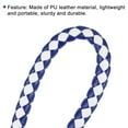thumbnail image 4 of Uxcell Keyring Woven Lanyard Straps Braided Leather Keychain, White Blue 2 Pack, 4 of 5