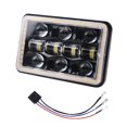 thumbnail image 1 of Graflsoa Jeep Wrangler 5-Inch Square LED Headlight with Halo Ring, 300W, 30000LM, 6000K/3000K, IP67 Waterproof, H4 Adapter Included, 1 of 6