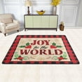 thumbnail image 2 of Dreamtimes Joy to The World Non-Slip Area Rug 72"x48", Merry Christmas Soft Non Slip Washable Floor Mats for Indoor Front Porch,Living Room, Bedroom,Kitchen, 2 of 5