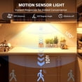thumbnail image 3 of Under Cabinet Lighting  LED Motion Sensor  Light 2200maAh Rechargeable Indoor Closet Lights for Kitchen, Stairs (5, Warm White, 10 Inch), 3 of 7