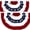 3*6Ft 2 Pack, variant on Cruynt 1.5x3Ft American Pleated Fan Flag Width Approx 90cm - US Patriotic Half Fan Bunting Flag 8 PACK