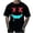 Black, variant on WREESH Halloween T-Shirts Summer Fashion Casual Men's Round Neck Printed T-Shirt Top Black
