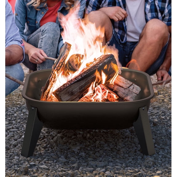 Americana Hang-A-Round Portable Fire Pit – Adventure-Ready, Easy to Carry, and Built for the Outdoors
