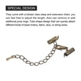 thumbnail image 3 of Uxcell 10Sets Slide on End Clasps with Lobster Claw Clasps & Extension Chain, 10mm Tube, Bronze Tone, 3 of 7