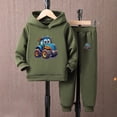 thumbnail image 2 of Karoyedx Toddler Sets for Boys Tracksuit Set - 2 Piece Soft Athletic Pullover Graphic Hoodie Sweatshirt and Jogger Sweatpants AG Size,7-8 Years, 2 of 4