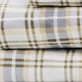 thumbnail image 4 of Melly Plaid 100% Cotton 4-Piece Full Flannel Sheet Set, 4 of 4