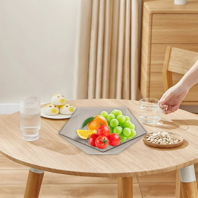 HOZADOIE Fruits Assiette à Rangement et Organisation Maison Transparente Pentagramme Fruit Plastique Transparent Fruits Secs Collation Bonbon Corps Transparent
