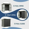thumbnail image 6 of TOTAL Outdoor Storage Shed 6' x 4', Metal Waterproof Utility Tool Shed Storage House Clearance with Double Lockable Doors & Air Vent for Backyard Garden Patio Lawn(Gray), 6 of 7