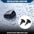 thumbnail image 2 of No.28931-ZW80A / Boquilla lavaparabrisas para Nissan Versa 2009-2012 / Boquilla rociadora de limpiaparabrisas / Durable / ABS / 2 piezas negro, 2 of 7