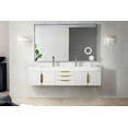 thumbnail image 7 of James Martin Vanities 389-V72d-G-Gw Mercer Island 72" Wall Mounted Double Basin Wood, 7 of 7