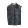 thumbnail image 2 of Pejock Men's Fleece Sleeveless Vest, Stand Collar Zipper Waistcoat - Lightweight Knit Cardigan Coat for Casual Wear, Spring Winter Layering, 2 of 9