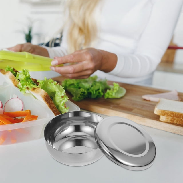 WHAMVOX 3Ud Bowls Pequeños De Acero Inoxidable Para Cocina Con Material Duradero Y Fácil Transporte