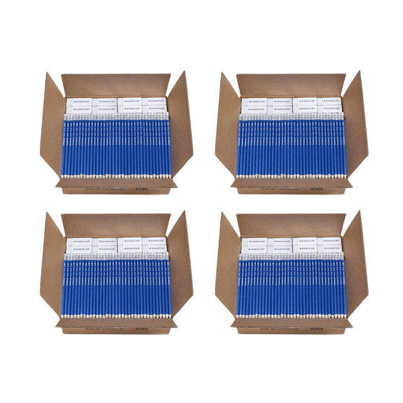 STAEDTLER Norica #2 HB Pencils Class Pack with Erasers 4 Pack , (4 sets of 144 pcs) Break-Resistant Lead, Pre-sharpened bulk back with PVC-Free Erasers, Count 576