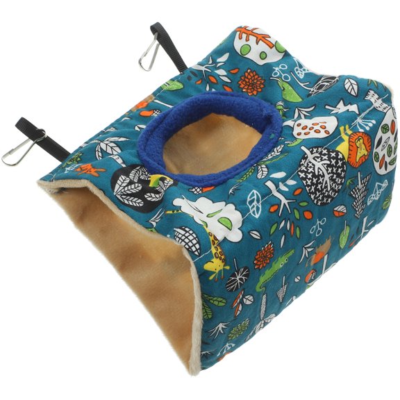 ETEREAUTY Suspending Blue Parrot Hammock Cotton Material for Warm Bird Sleeping Bed