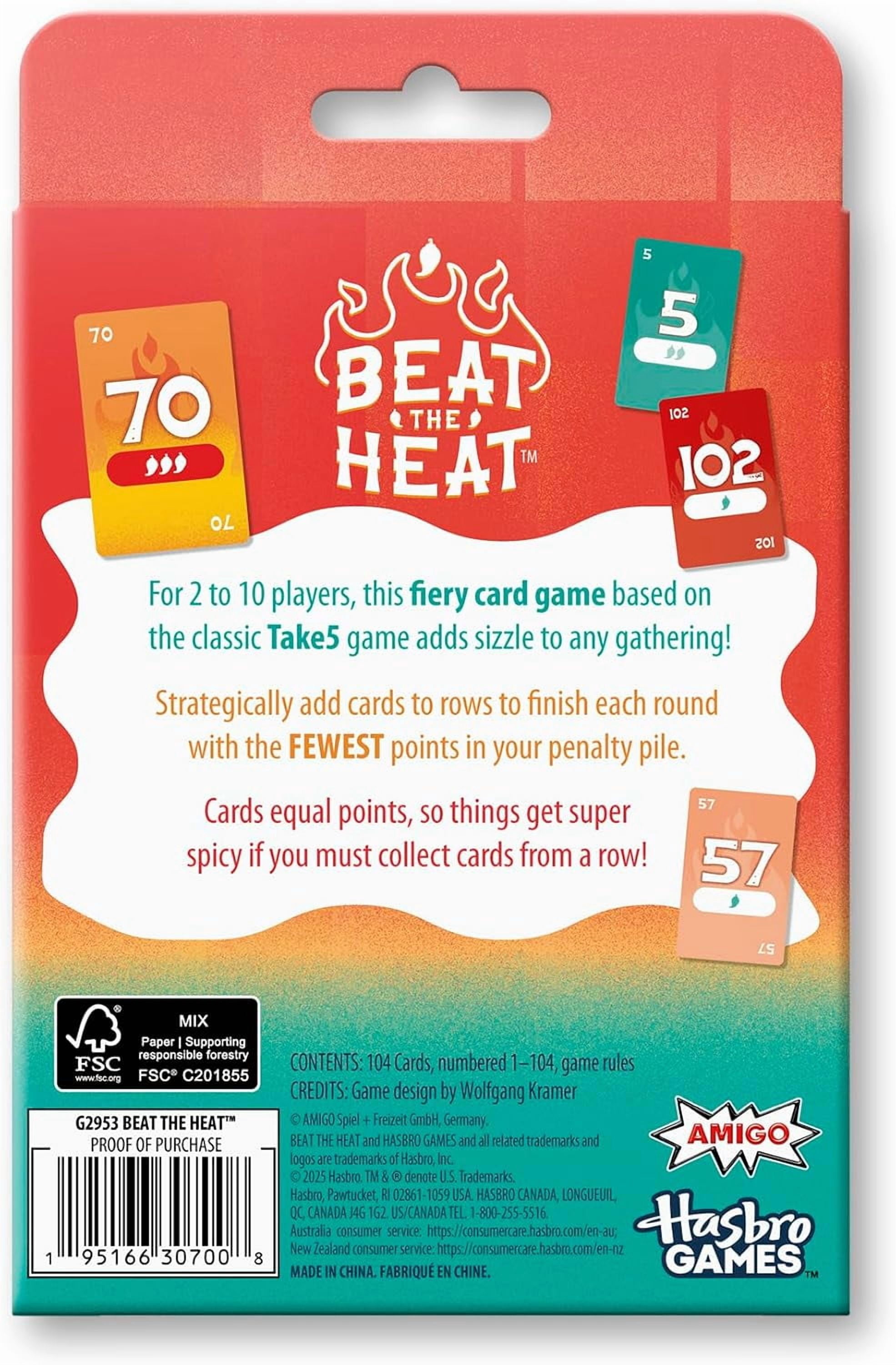 Beat the Heat Card Game for Kids, Teens, and Adults, Family Games for 2-10 Players, Ages 8 and up