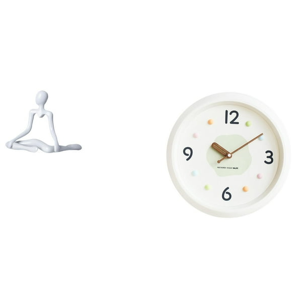 Figura de escritorio,Escultura abstracta de pensador para decoración de oficina y hogar.,Reloj de pared,Reloj de pared decorativo,moderno y elegante.,Reloj de pared redondo silencioso y sin