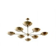 thumbnail image 6 of 8 Light Pendant Mid Century Modern Raw Brass Sputnik chandelier light Fixture, 6 of 10