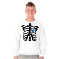 thumbnail image 6 of Skeleton Rib Cage Cute Set His Hers Men's Crewneck Sweatshirt Brisco Brands X, 6 of 7