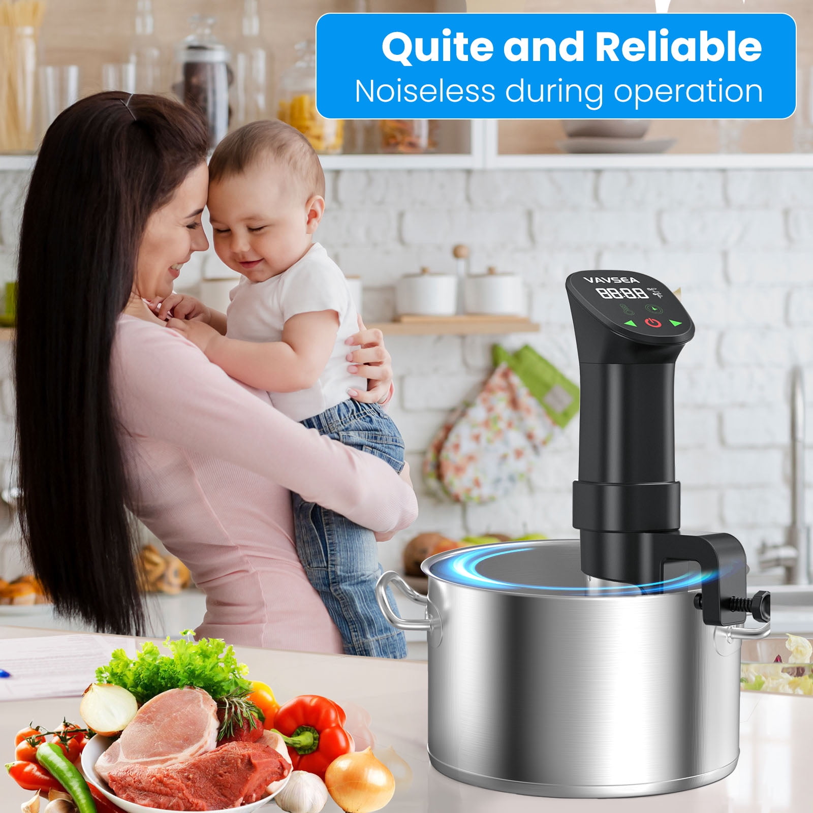 VAVSEA Sous Vide Cooker, 1100W Immersion Circulator, Digital