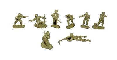 WWII GI's  green plastic toy soldiers  CTS 1:32 scale FREE SHIPPING 