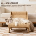 thumbnail image 6 of Cat Scratcher Lounge Chair, 2 in 1 Wooden Hammock Bed With Woven Scratching Surface for Kittens Dog, 6 of 12