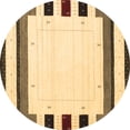 thumbnail image 1 of Ahgly Company Indoor Round Solid Brown Modern Area Rugs, 4' Round, 1 of 4