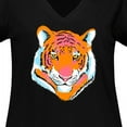 thumbnail image 4 of Inktastic Tiger Head Women's Plus Size V-Neck T-Shirt, 4 of 5