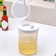 thumbnail image 5 of Botella de aceite de cocina transparente blanca, dispensador de aceite de oliva de 22OZ con tapón, 5 of 7