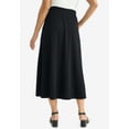 thumbnail image 3 of Jessica London Women's Plus Size Soft Ease Midi Skirt, 3 of 6