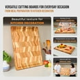thumbnail image 4 of Bearchop Herringbone Acacia Wood Cutting Boards for Kitchen, [20" x 15" x 1.25"] Large Herringbone Pattern Cutting Boards, Solid Wood Butcher Block Cutting Board with Juice Grooves and Handle, 4 of 7