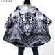 thumbnail image 3 of The King-Capa de piel de tigre blanco con estampado 3D para hombre, abrigo grueso y cálido con capucha, abrigo de lana a prueba de viento, bata, manta, 1, 3 of 4