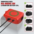 thumbnail image 4 of Adaptador de Cargador Inalámbrico, para Batería Milwaukee 18V M18, Adaptador de Carga Inalámbrica 15W Máximo para iPhone para Teléfono Celular, con Puertos de Carga Rápida USB-A&USB-C 2.1A,, 4 of 7