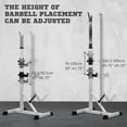thumbnail image 2 of Soozier Pair of Steel Home Gym Exercise Barbell Rack Holder Free Weight Lifting, 2 of 9