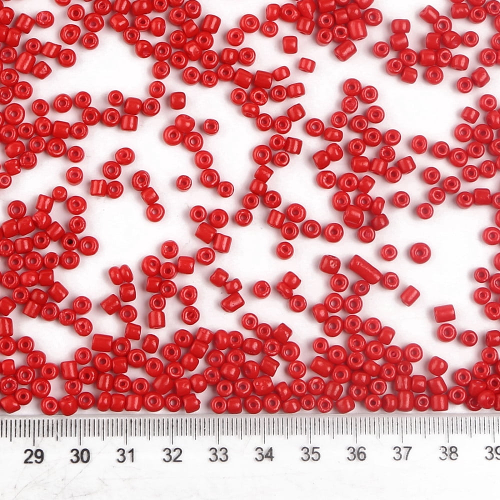 Baking Paint Glass Seed Beads Red 6/0 4~5x3~4mm Hole: 1~2mm about 500pcs/50g 50g/bag 18bags/2pounds