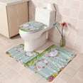 thumbnail image 5 of Luxcidy Easter Shower Curtain Sets, 4 Pcs Shower Curtain Sets with Non-Slip Rugs, Toilet Lid Cover and Bath Mat, Easter Bathroom Curtain Decor Set with 12 Hooks, 5 of 8