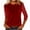 Red, variant on Women Crewneck Velvet T Shirts 3/4 Length Sleeves Pullover Casual Dressy 2026 Summer Velour Tunic Blouses