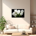 thumbnail image 4 of ZHONGYUTONG Tulip Wall Art Canvas Flower Pictures Wall Decor Elegant Floral Painting Print for Bathroom Living Room Decor Framed (12.00" x 18.00"), 4 of 5