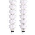 thumbnail image 1 of Volantes de bádminton NQ 12 paquetes de pluma de ganso para interiores exteriores deportes entrenamiento ejercicio, 1 of 5