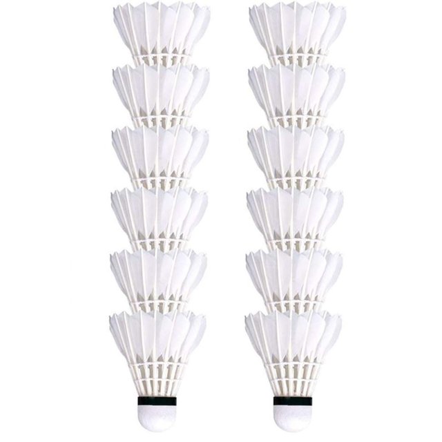 Volantes de bádminton NQ 12 paquetes de pluma de ganso para interiores exteriores deportes entrenamiento ejercicio