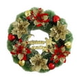thumbnail image 1 of Corona navideña de pino y cedro para puerta de entrada, guirnalda perenne, corona de pino artificial natural, decoración colgante para jardín al aire libre, porche, decoración de pared, vid., 1 of 6