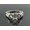 Black Vermeil, variant on 925 Sterling Silver Semi Mount Engagement , 7x5mm Rectangle Prong Setting, Handmade Wedding , Empty Stone Ring Silver 10