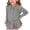 Gray, variant on Girl's Cute Fall 2 Piece Outfit Y2k Colorblock Cardigan Collared Long Sleeve Jacket Pleated Mini Skirt Set Beige 5-6Years