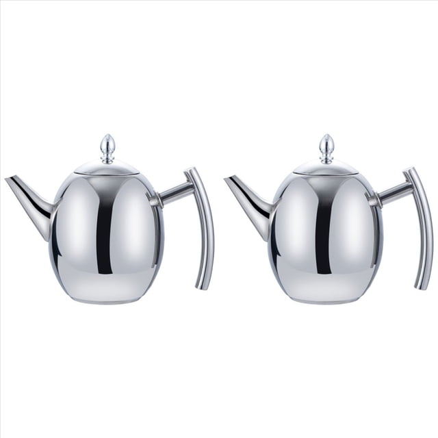 2X Tetera de Acero Inoxidable de 2L con Colador de Té Tetera con Infusor de Té Juegos de Té Tetera de Infusor Tetera de Té para Inducción