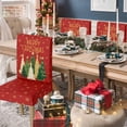 thumbnail image 2 of 4PCS Christmas Dining Red Chair Covers, Christmas Pine Tree Stars Stretch Removable Washable Slipcover Chair Protector for Dining Room Home Decor, 2 of 6
