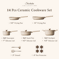 thumbnail image 7 of Carote 14-Piece Pots and Pans Set, Ceramic Nonstick Cookware Set with Utensils,Induction Compatible, Taupe, 7 of 7